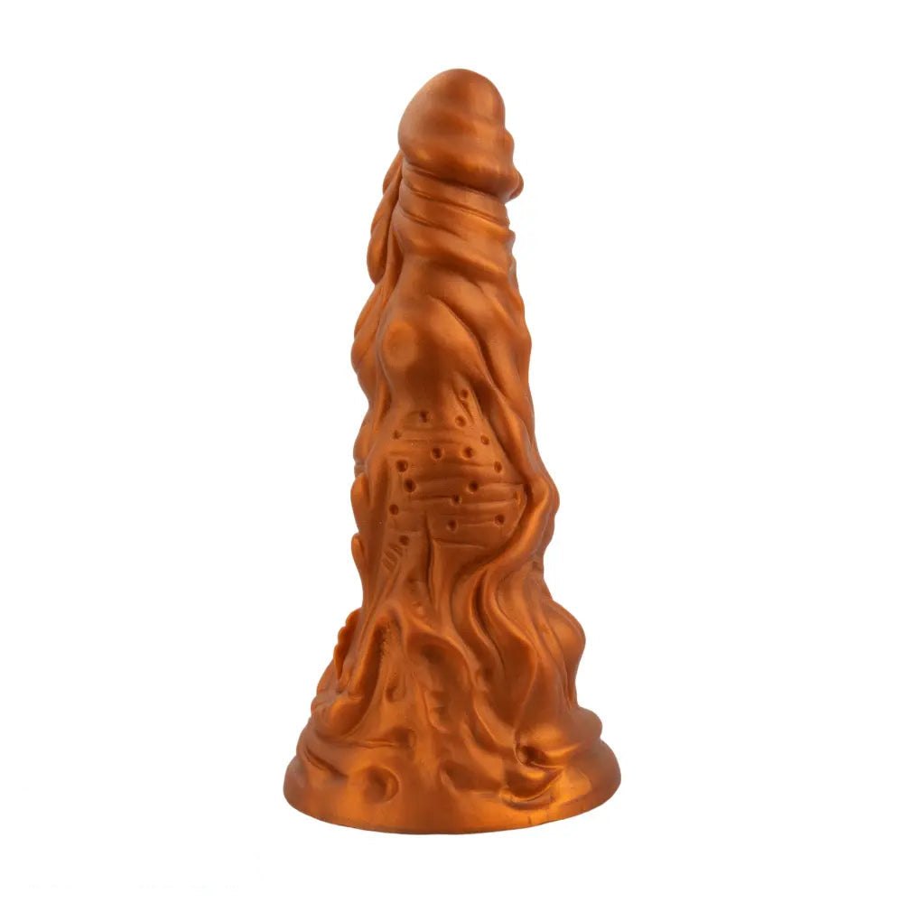 Gold Monster Fantasy Dildo 8.66in - Silicone Anal Play Dildo