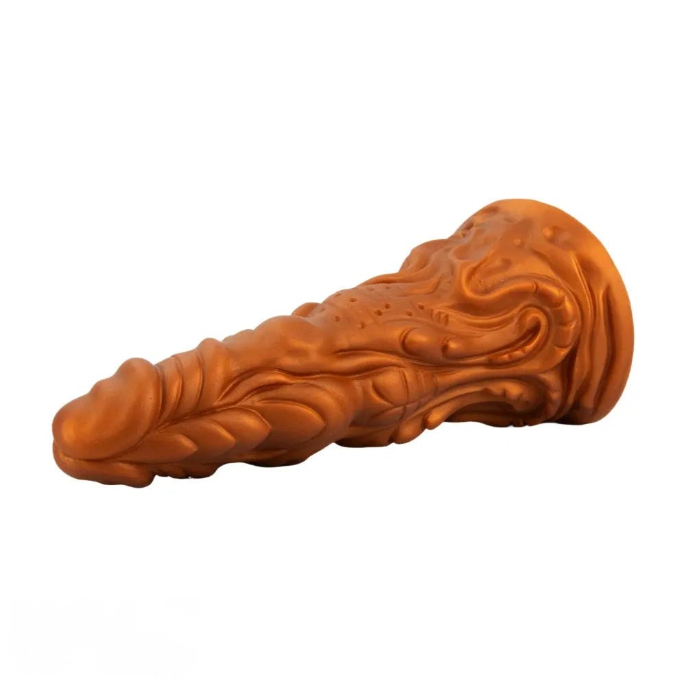 Gold Monster Fantasy Dildo 8.66in - Silicone Anal Play Dildo