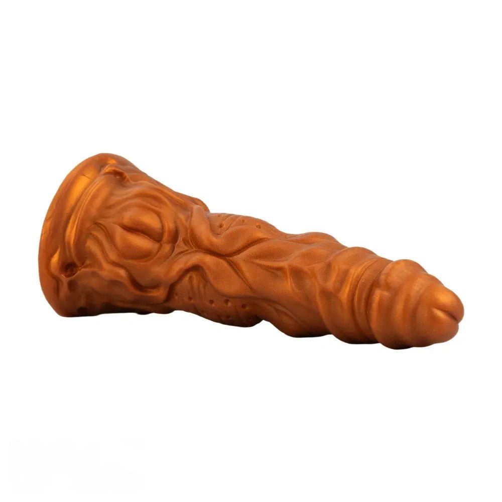 Gold Monster Fantasy Dildo 8.66in - Silicone Anal Play Dildo