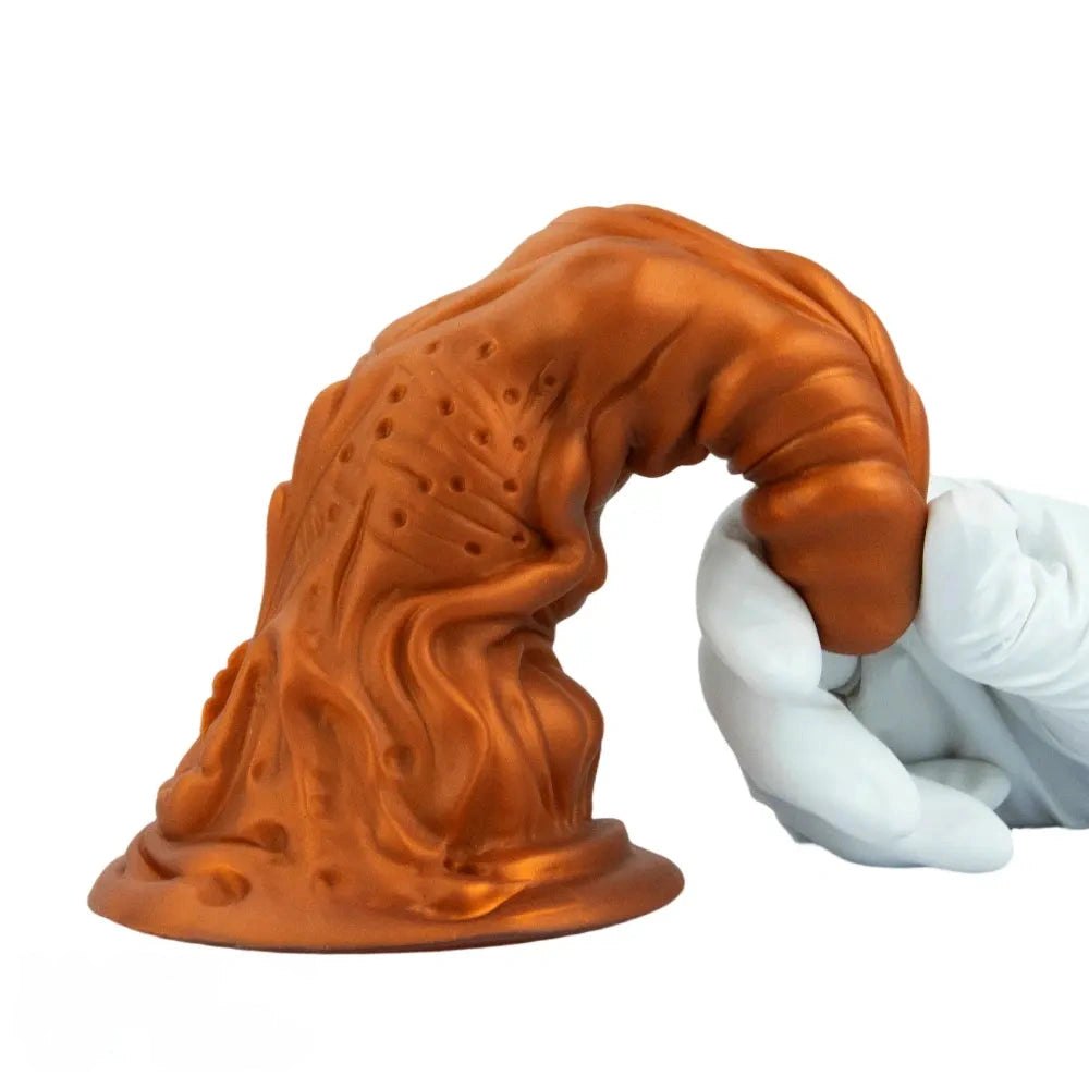 Gold Monster Fantasy Dildo 8.66in - Silicone Anal Play Dildo