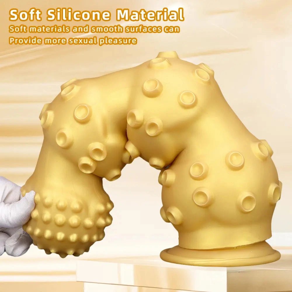 Gold Octopus Fantasy Dildo S/M/L - Suction Cup Toy