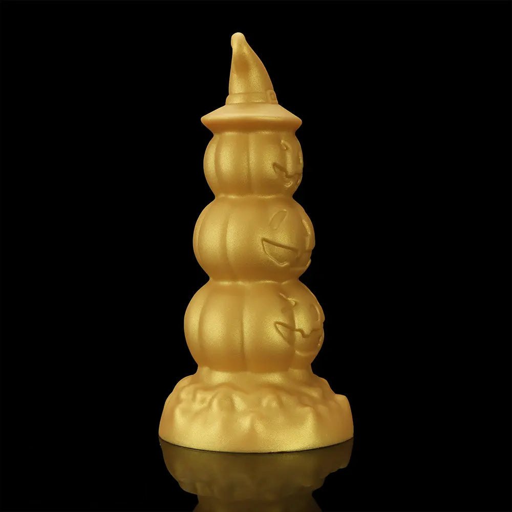 Gold Pumpkin Anal Plug - Novelty Halloween Butt Plug