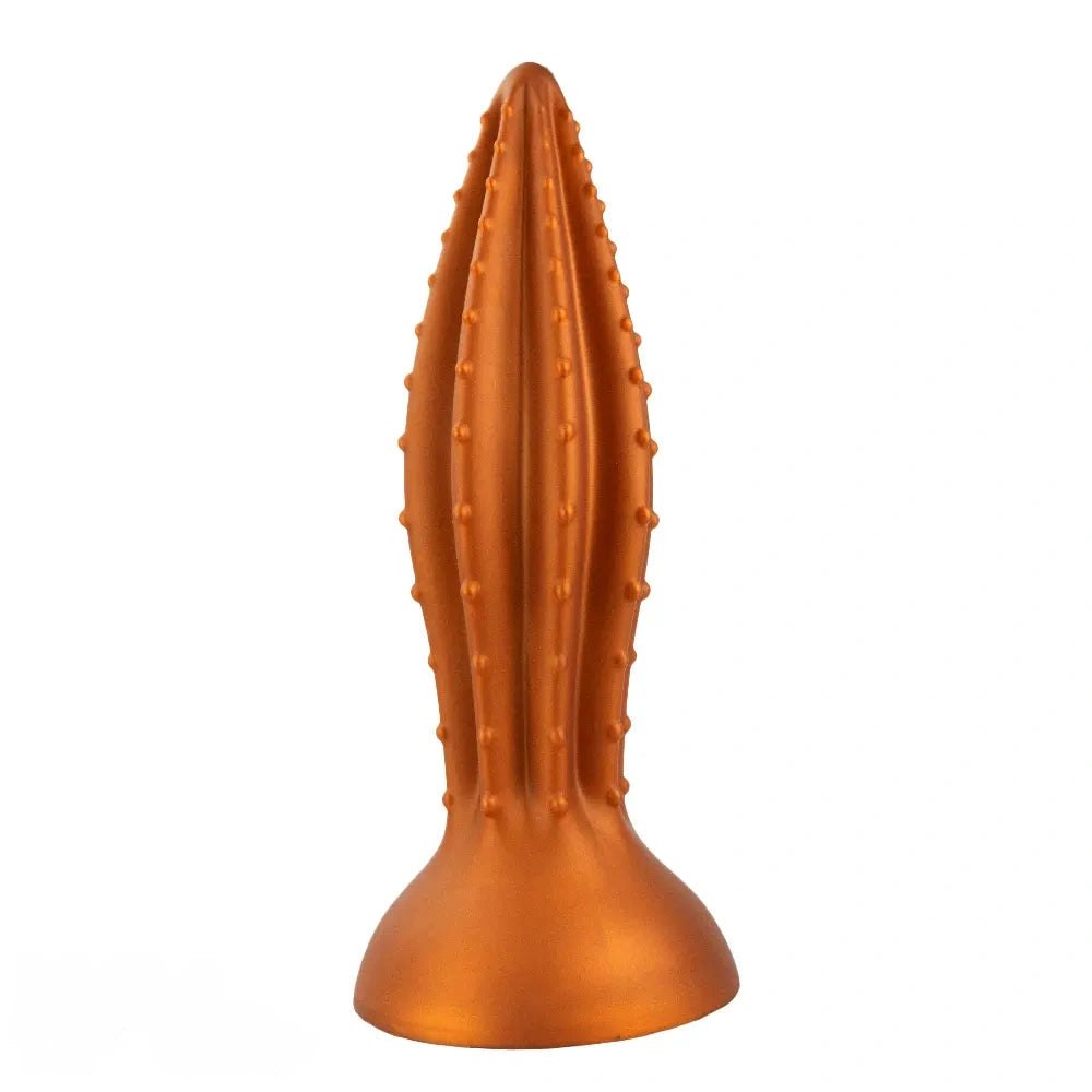 Gold Ribbed Anal Plug, 4 Sizes - Large Anal Plug Dildo