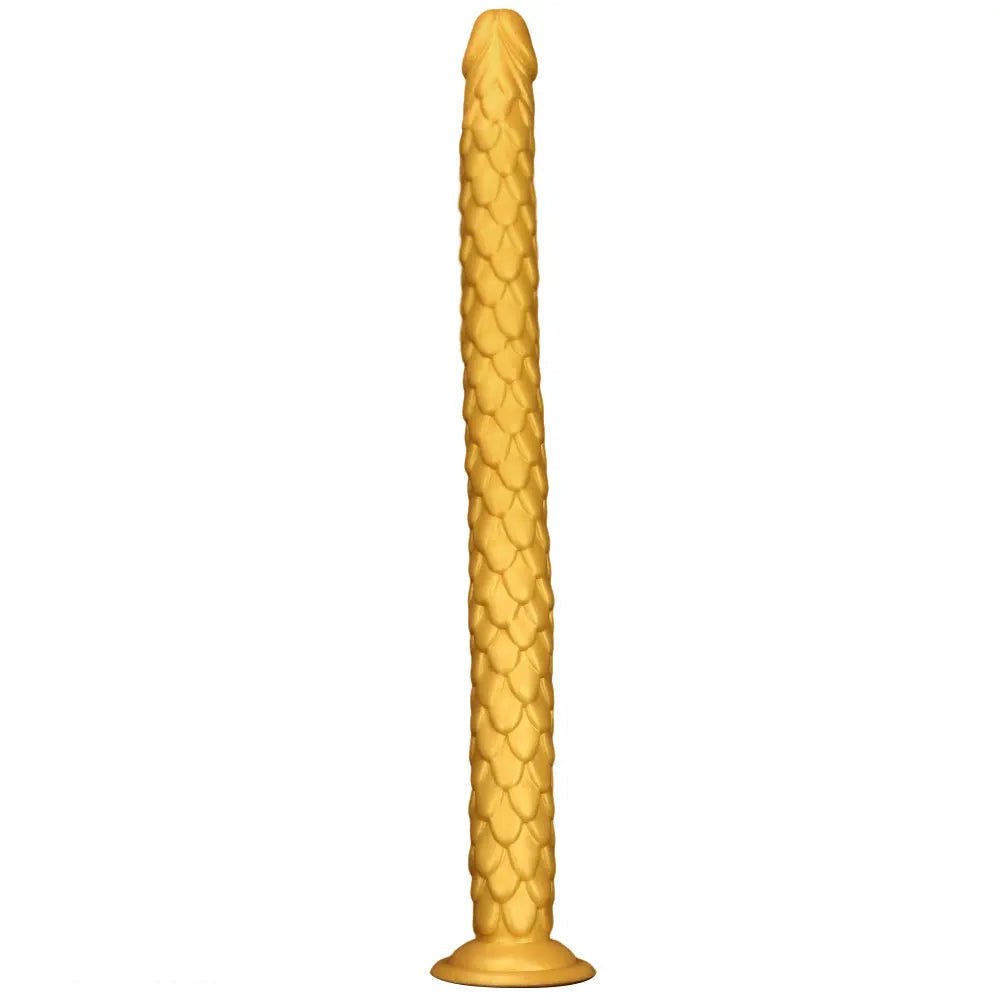 Gold Scale Fantasy Dildo - Large Thick Huge Dildo