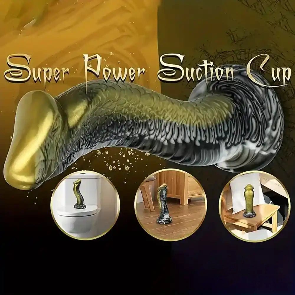 Gold Scale Fantasy Dildo - Snake Scale Monster Dildo