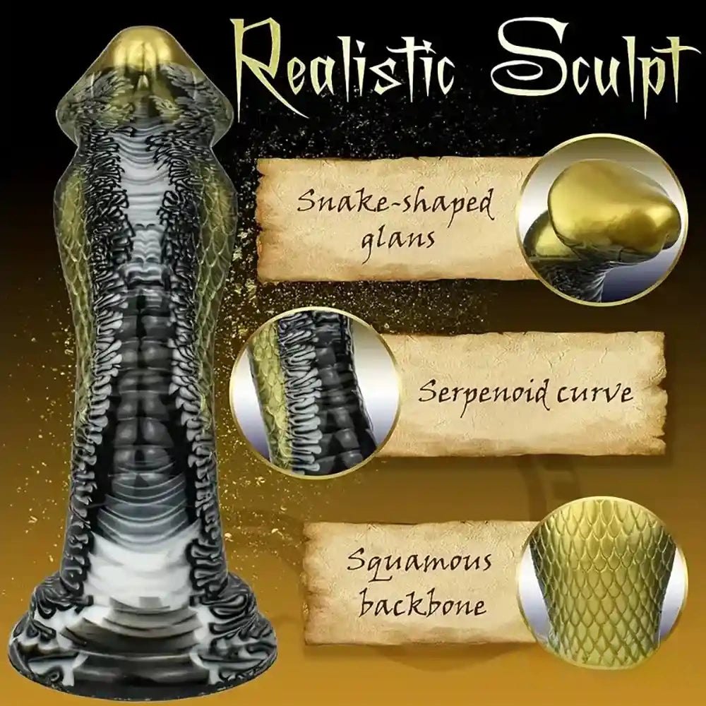 Gold Scale Fantasy Dildo - Snake Scale Monster Dildo