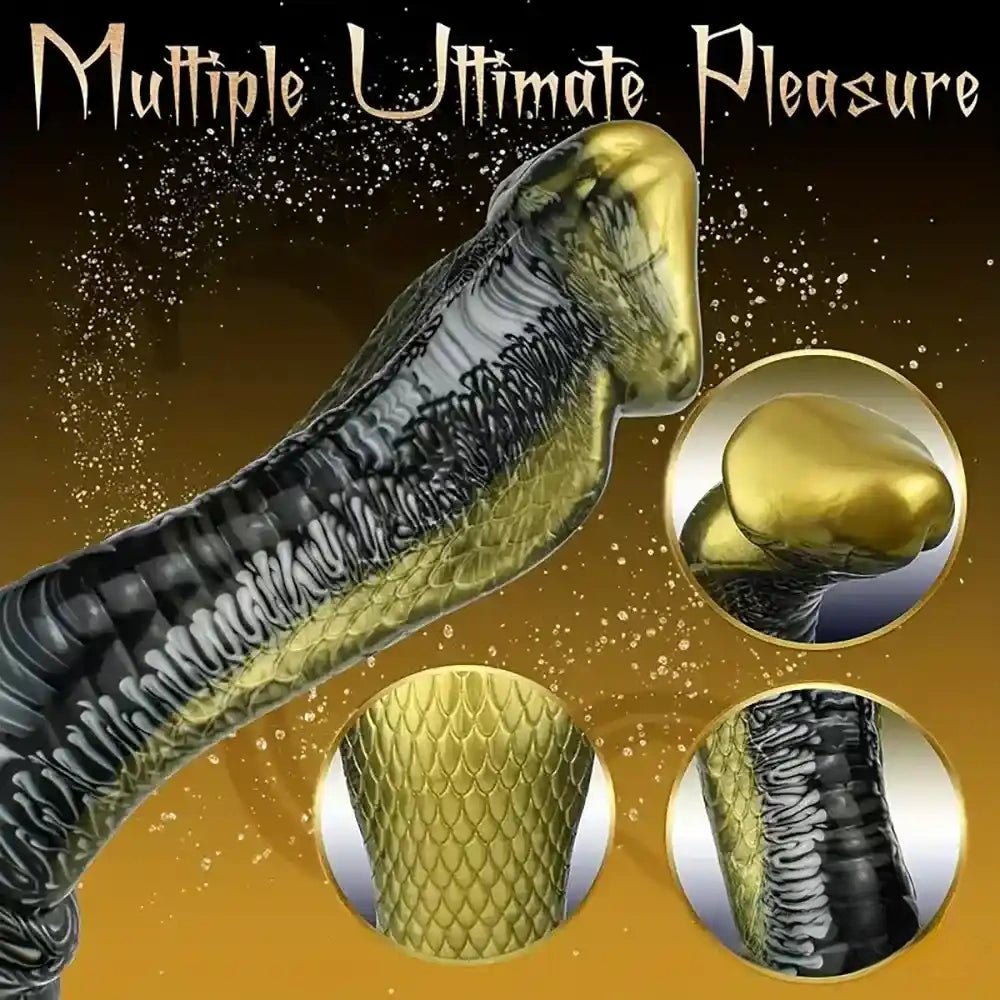 Gold Scale Fantasy Dildo - Snake Scale Monster Dildo