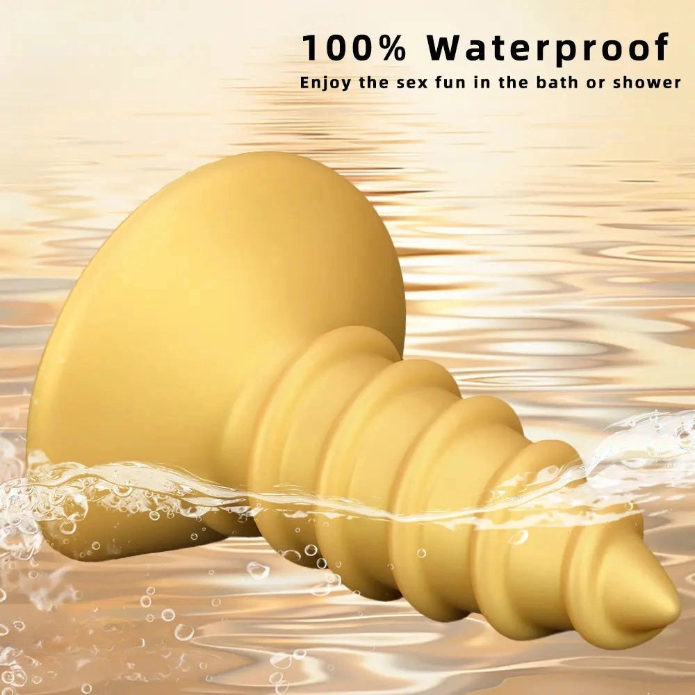 Gold Screw Anal Plug XL - Ribbed Butt Plug, S and L