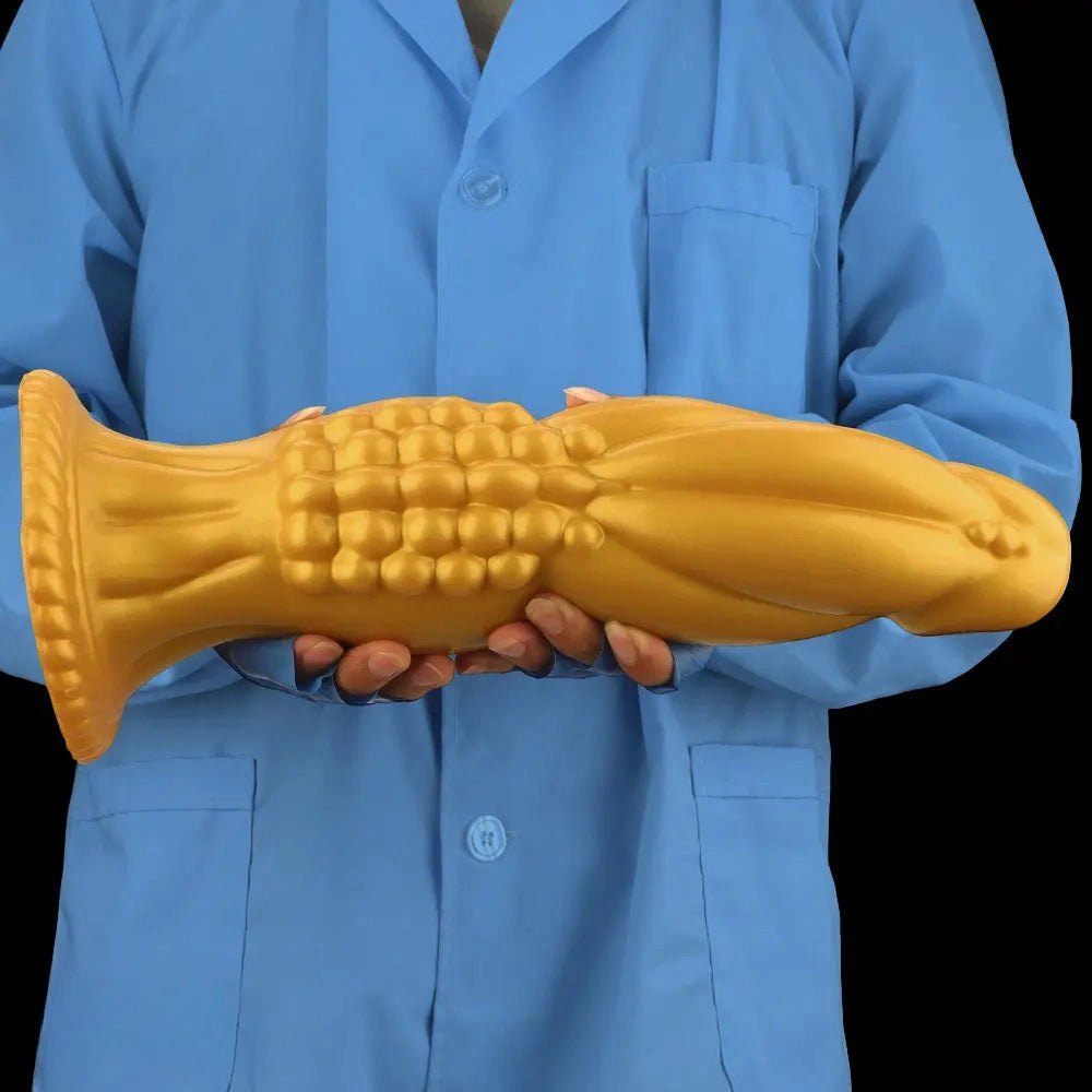 Gold Silicone Big Thick Dildo - Giant Thick Silicone Dildo