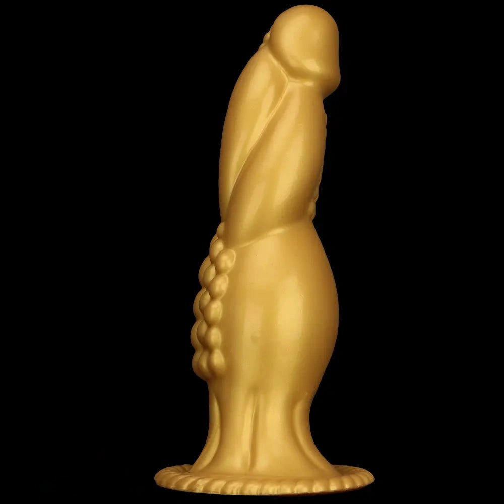 Gold Silicone Big Thick Dildo - Giant Thick Silicone Dildo