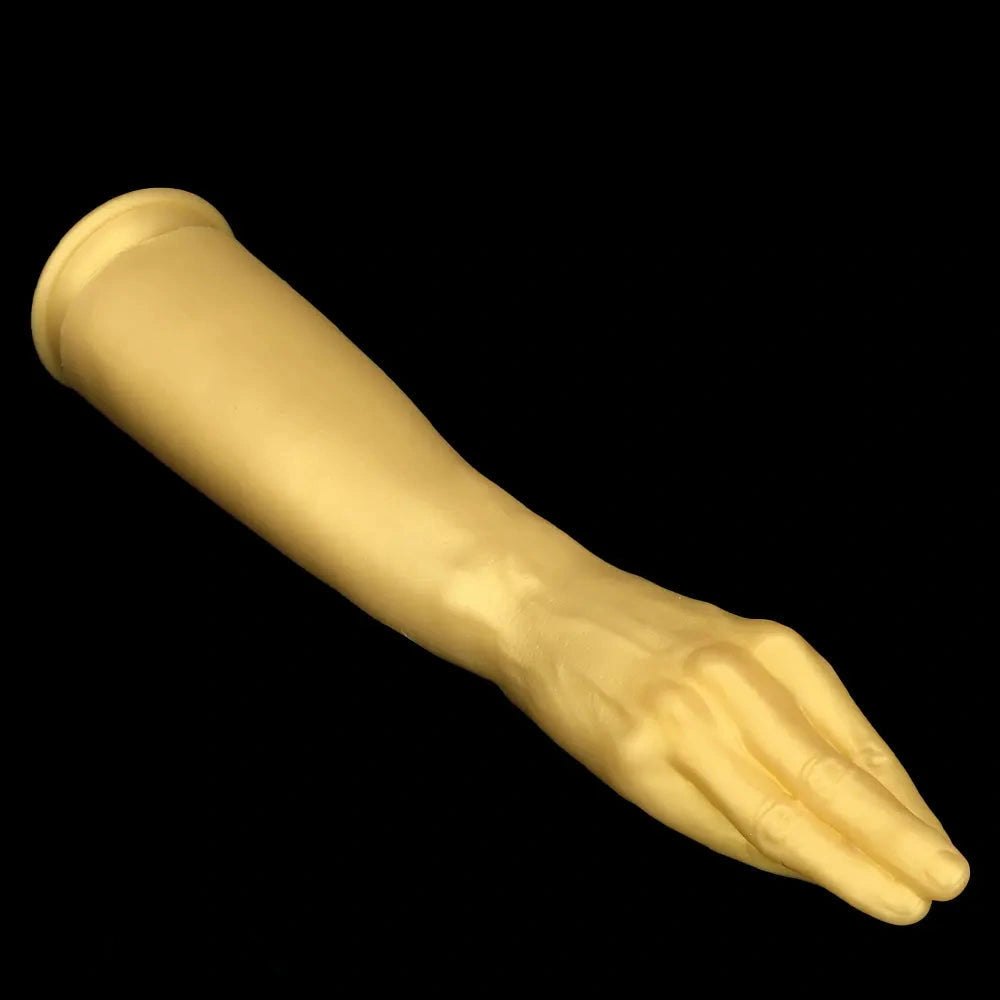 Gold Silicone Fisting Arm 16.73in - Extra Large Thick Dildo