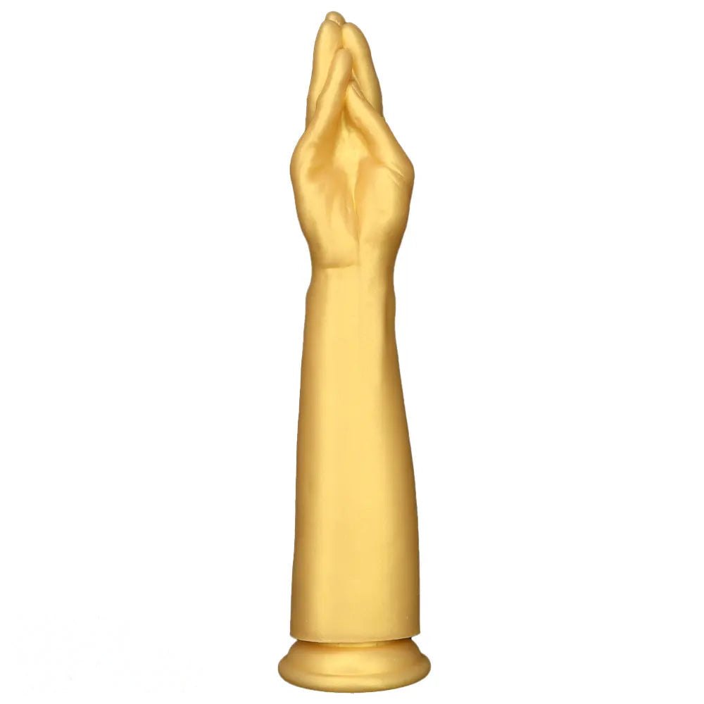 Gold Silicone Fisting Arm 16.73in - Extra Large Thick Dildo