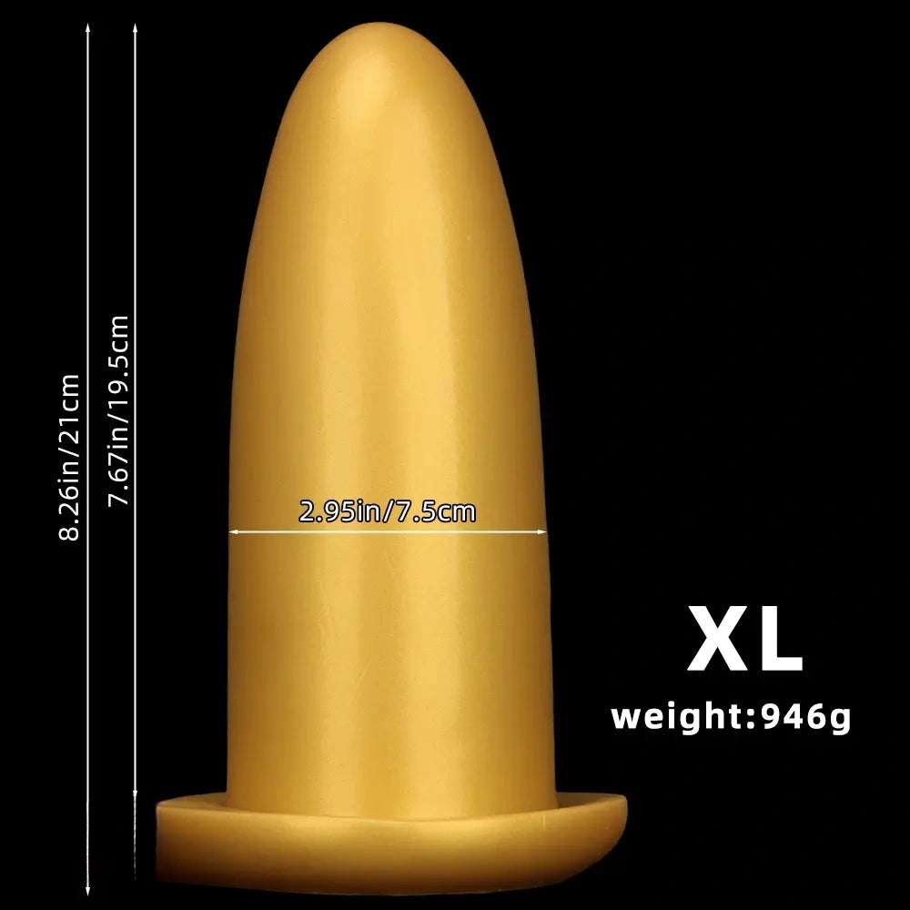 Gold Silicone Missile Dildo - Large Thick Dildo