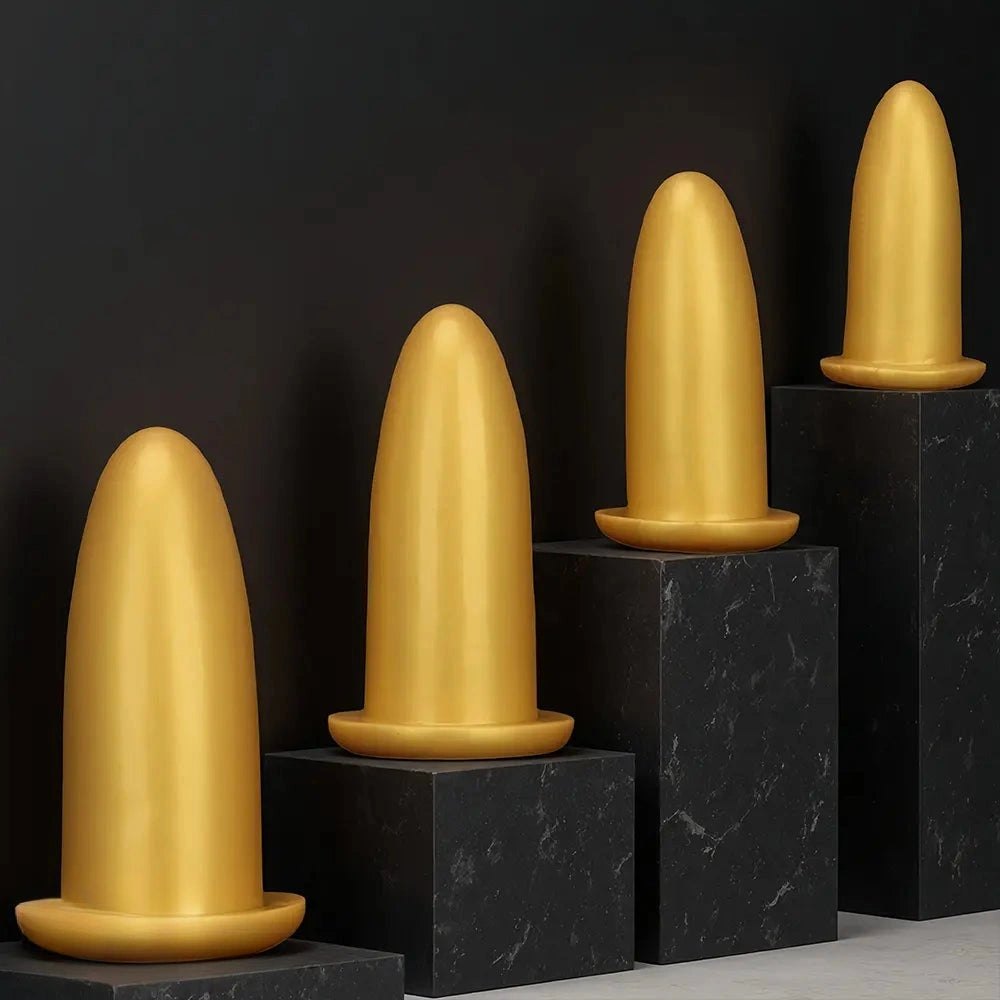 Gold Silicone Missile Dildo - Large Thick Dildo