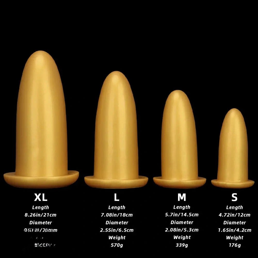 Gold Silicone Missile Dildo - Large Thick Dildo