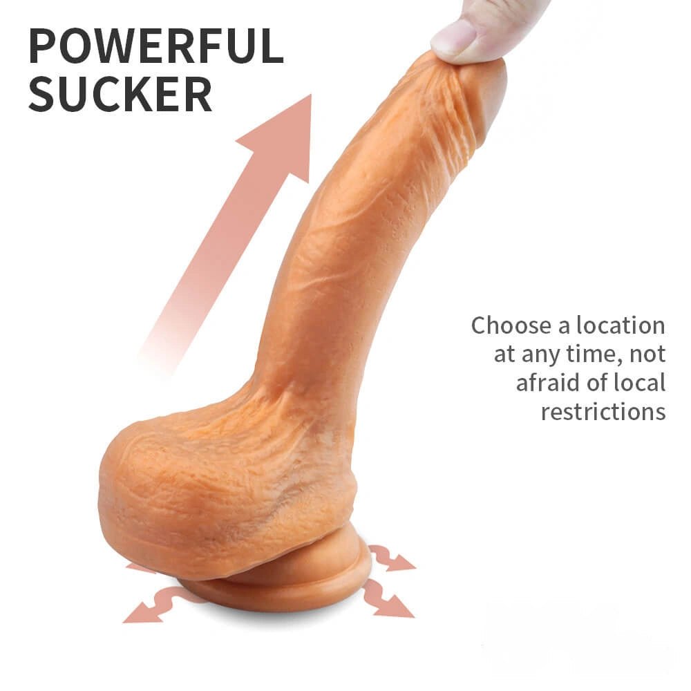 Gold Silicone Suction Dildo 7 in - Suction Cup Dildo