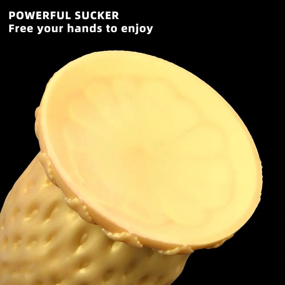 Gold Strawberry Anal Plug, S/M/L - Thick Silicone Butt Plug
