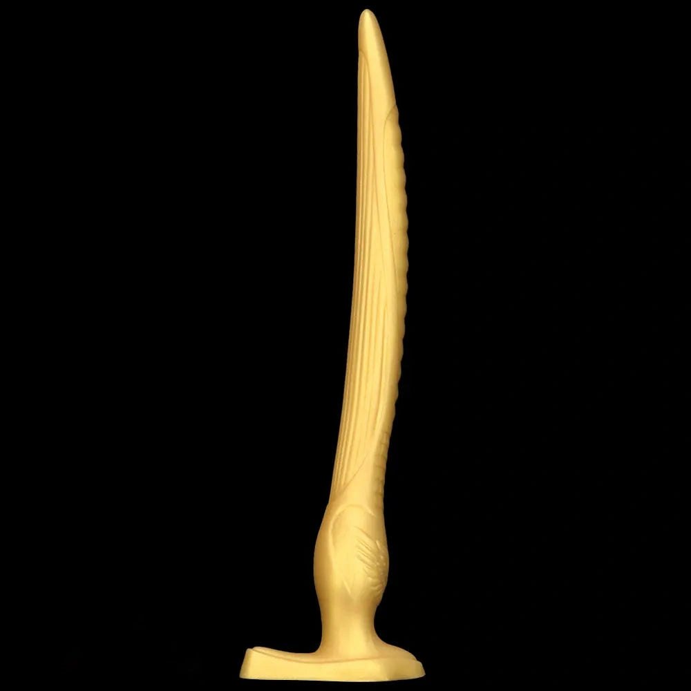 Gold Tapered Anal Dildo - Silicone Anal Training Dildo