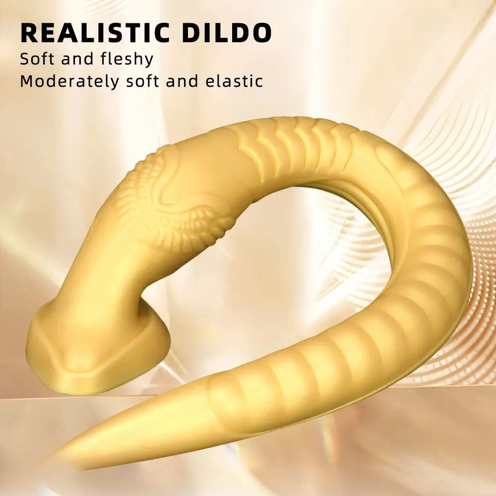 Gold Tapered Anal Dildo - Silicone Anal Training Dildo
