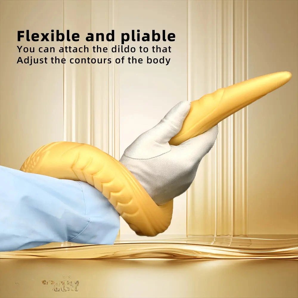 Gold Tapered Anal Dildo - Silicone Anal Training Dildo