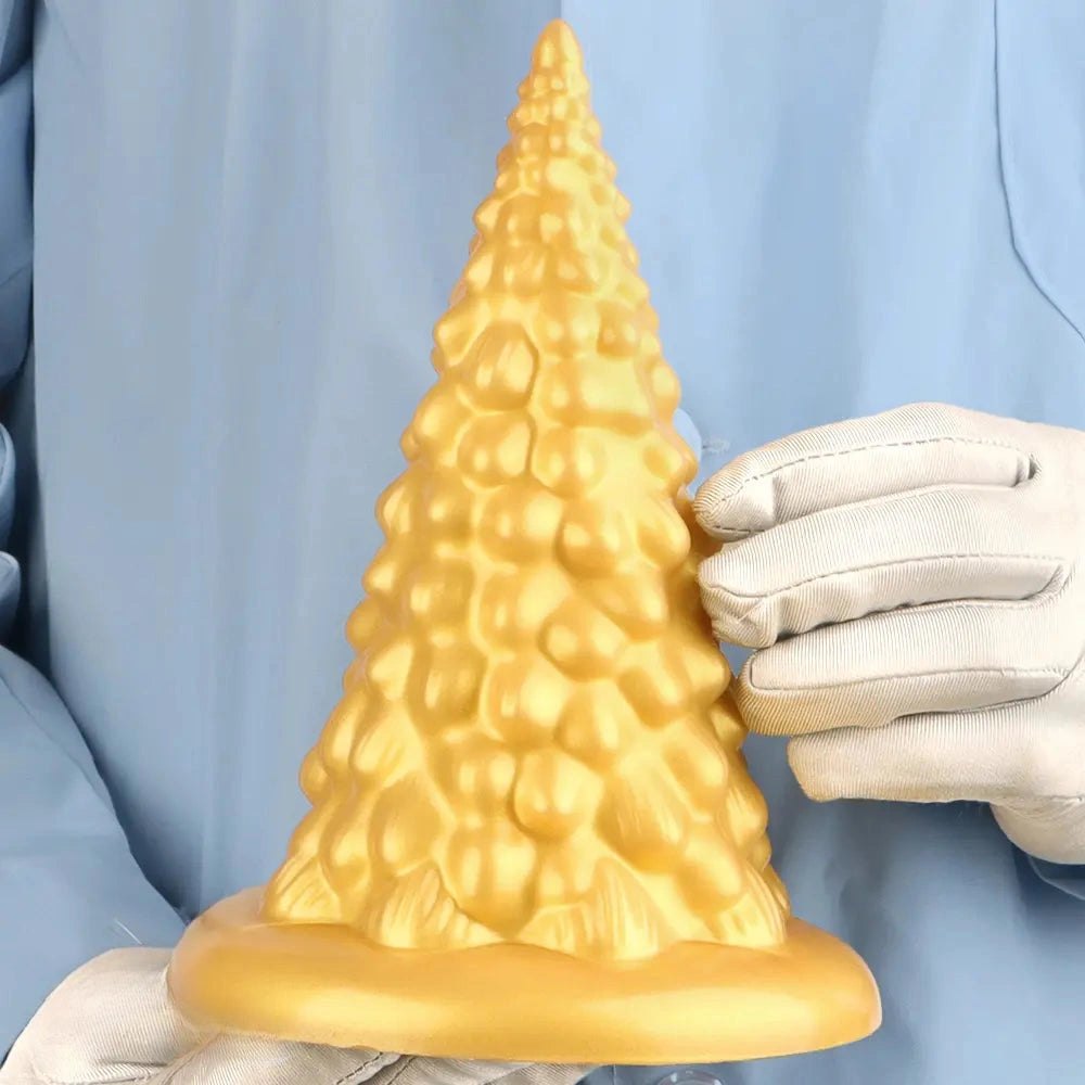 Gold Textured Anal Plug - Silicone Textured Butt Plug