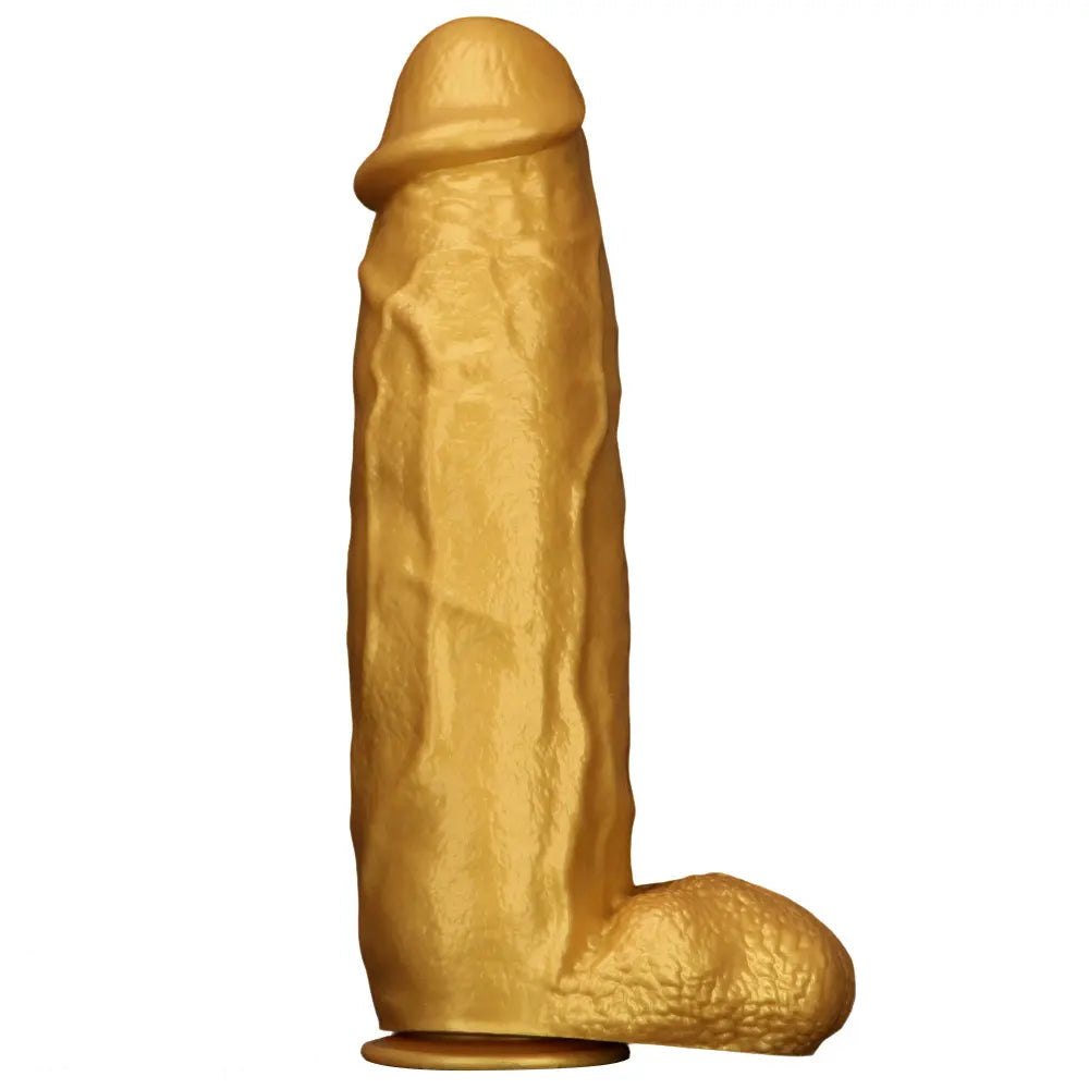 Gold Thick Silicone Dildo 18in - Large Thick Dildo