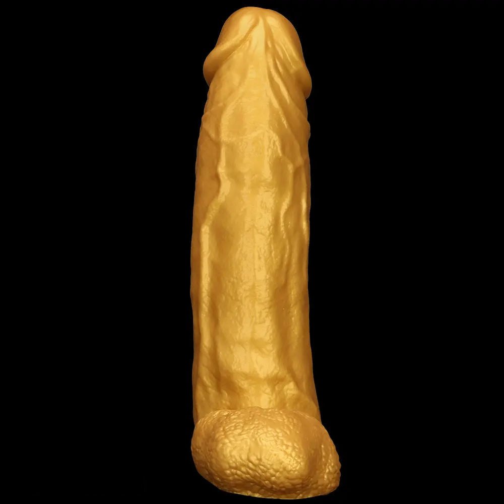 Gold Thick Silicone Dildo 18in - Large Thick Dildo