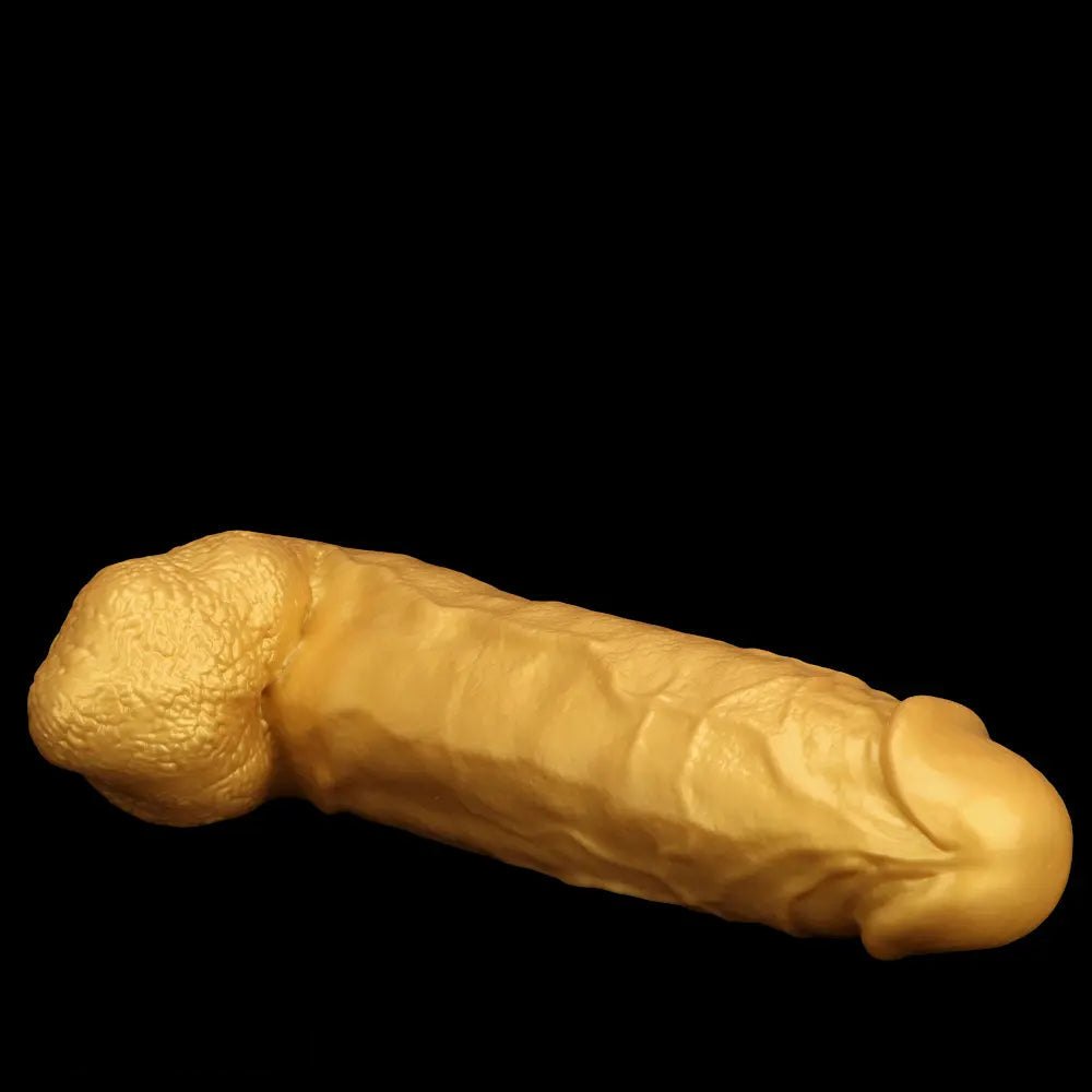 Gold Thick Silicone Dildo 18in - Large Thick Dildo