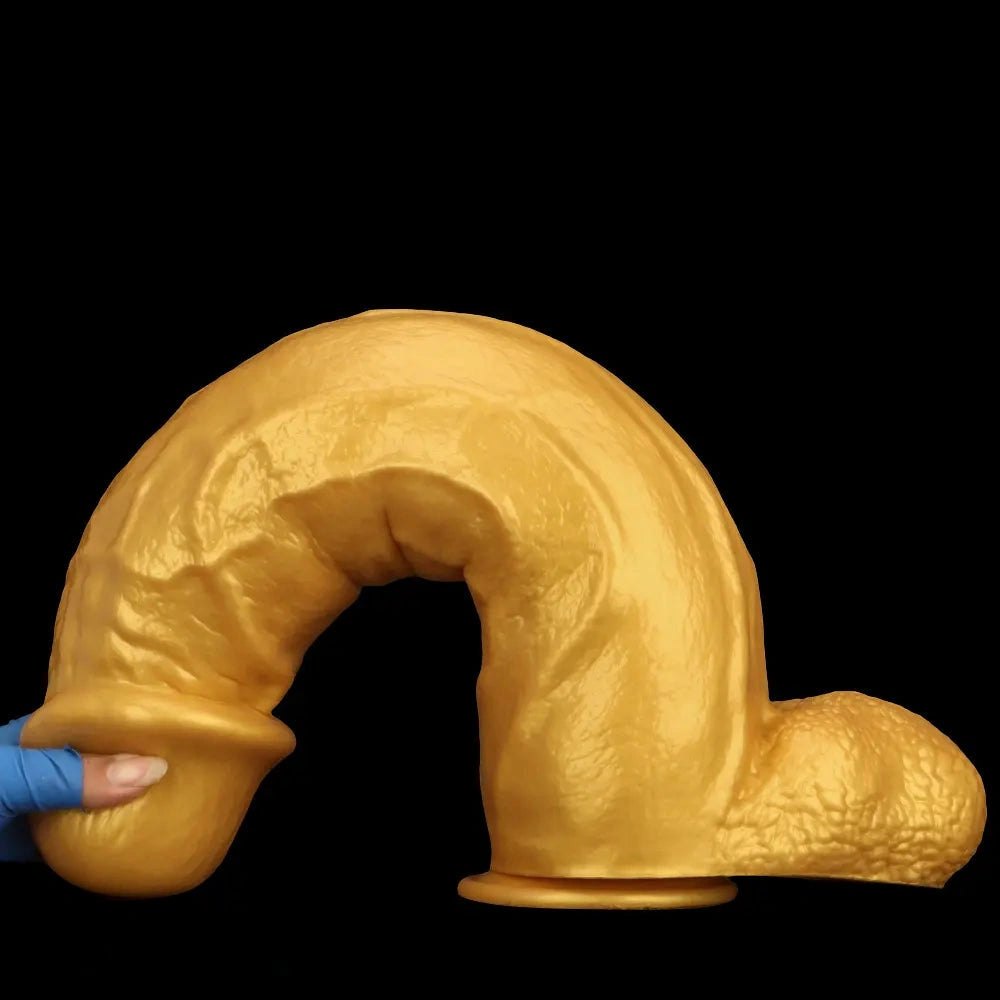 Gold Thick Silicone Dildo 18in - Large Thick Dildo
