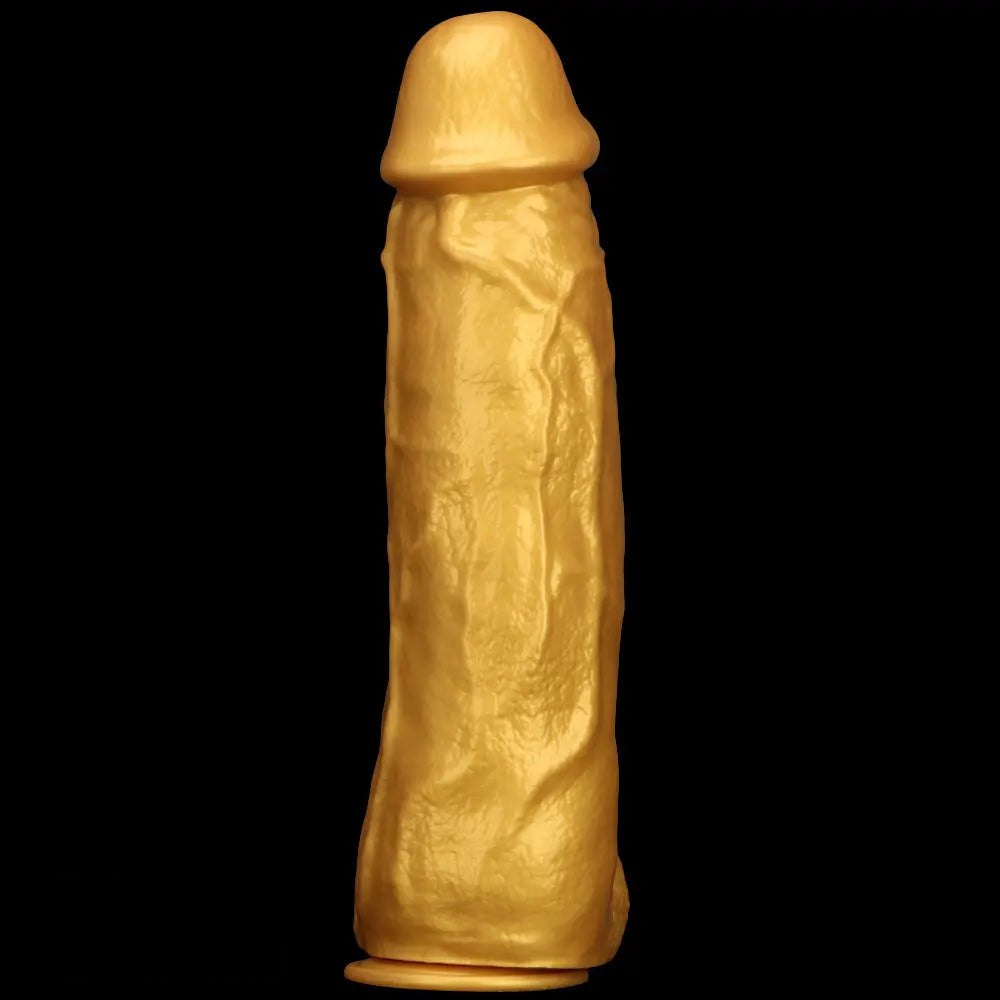 Gold Thick Silicone Dildo 18in - Large Thick Dildo