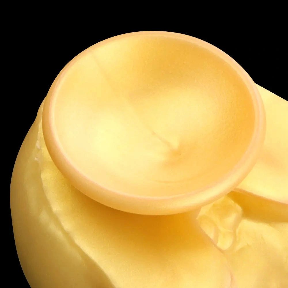 Golden Beard Fantasy Dildo - Gold Silicone Monster Dildo