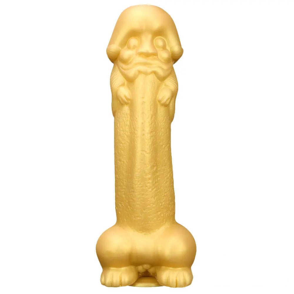 Golden Beard Fantasy Dildo - Gold Silicone Monster Dildo