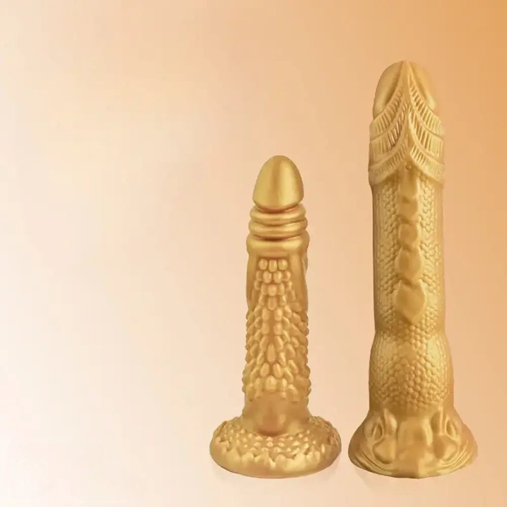 Golden Dragon Fantasy Dildo - Silicone Monster Dildo