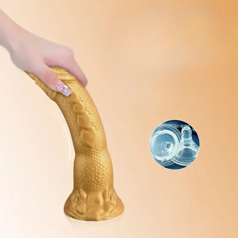 Golden Dragon Fantasy Dildo - Silicone Monster Dildo