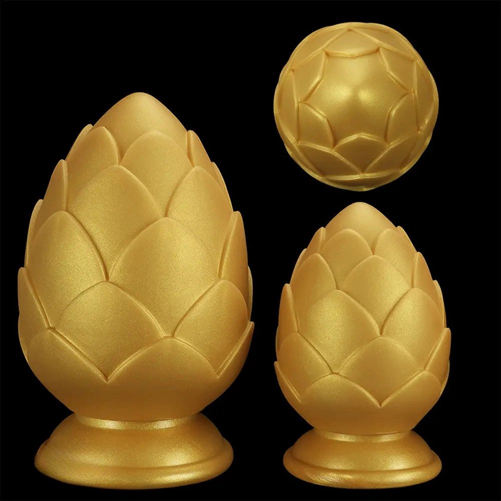 Golden Flower Anal Plug - Silicone Butt Plug Set
