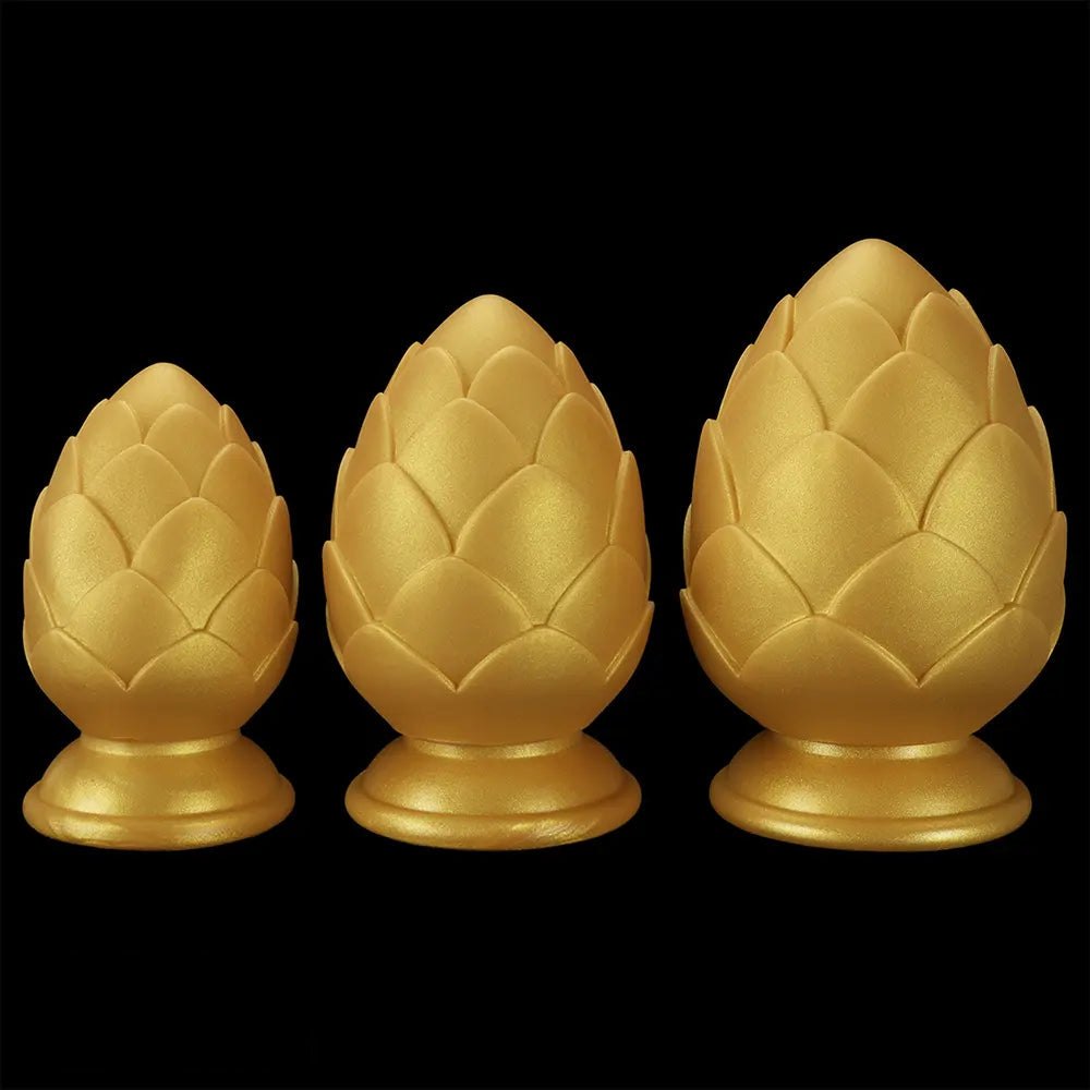 Golden Flower Anal Plug - Silicone Butt Plug Set