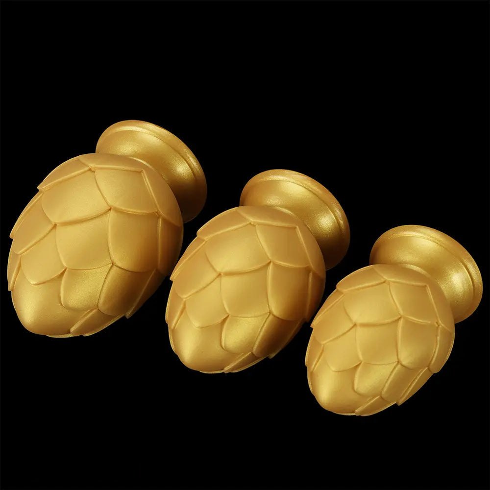 Golden Flower Anal Plug - Silicone Butt Plug Set