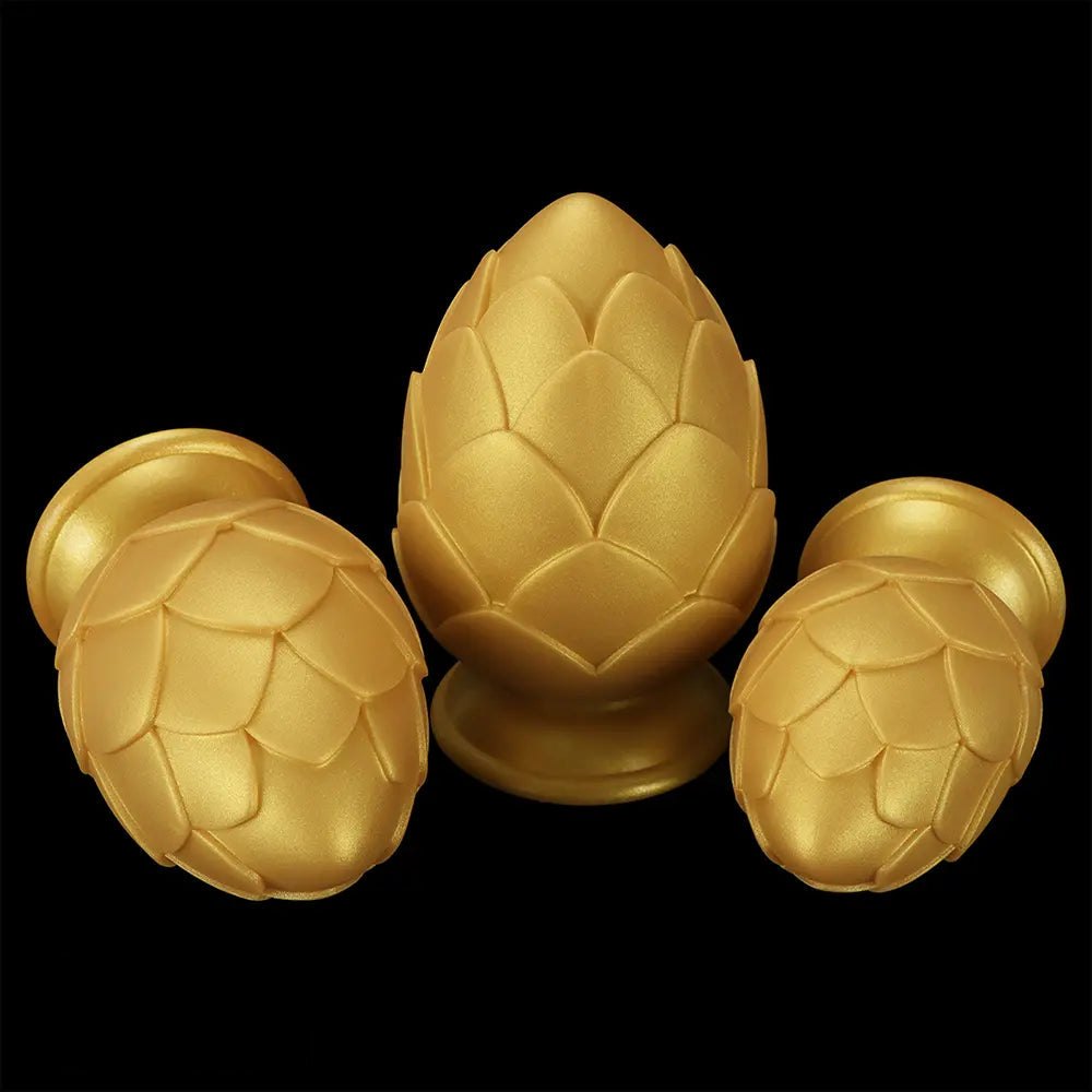 Golden Flower Anal Plug - Silicone Butt Plug Set
