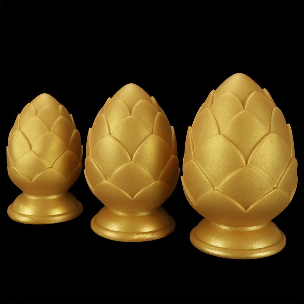 Golden Flower Anal Plug - Silicone Butt Plug Set