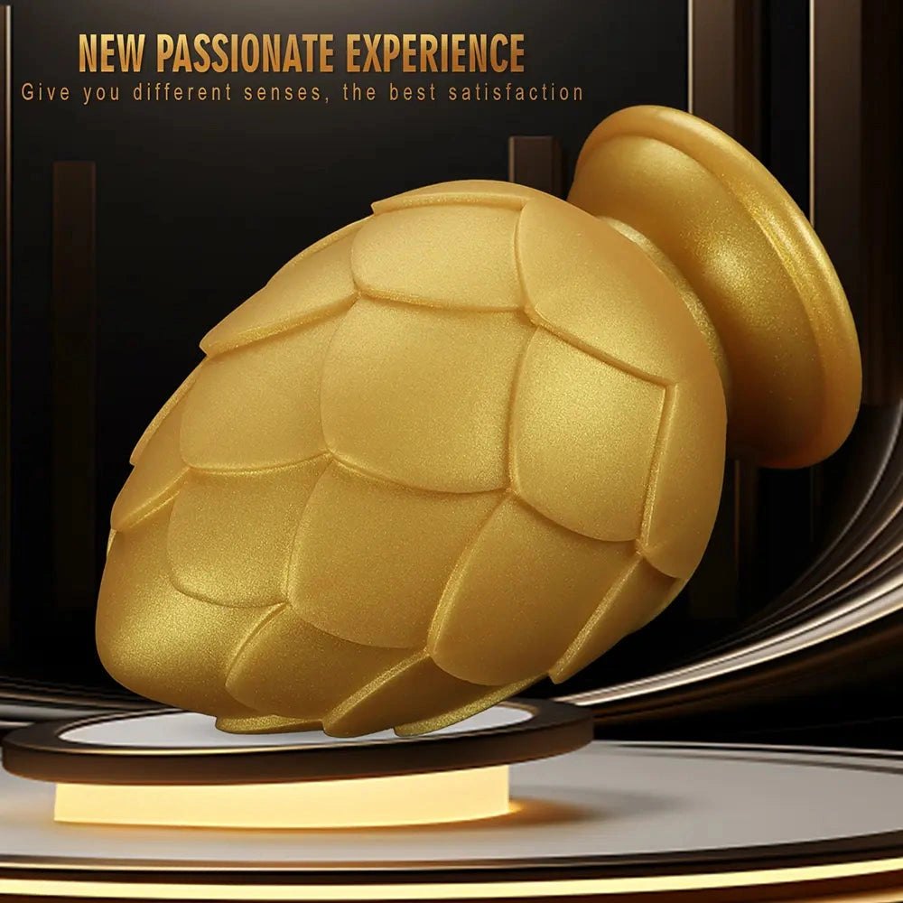 Golden Flower Anal Plug - Silicone Butt Plug Set