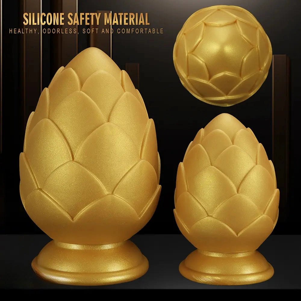 Golden Flower Anal Plug - Silicone Butt Plug Set