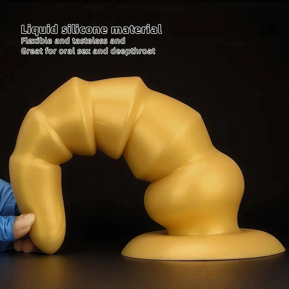Golden Graduated Anal Plug - Ribbed Silicone Anal Plug