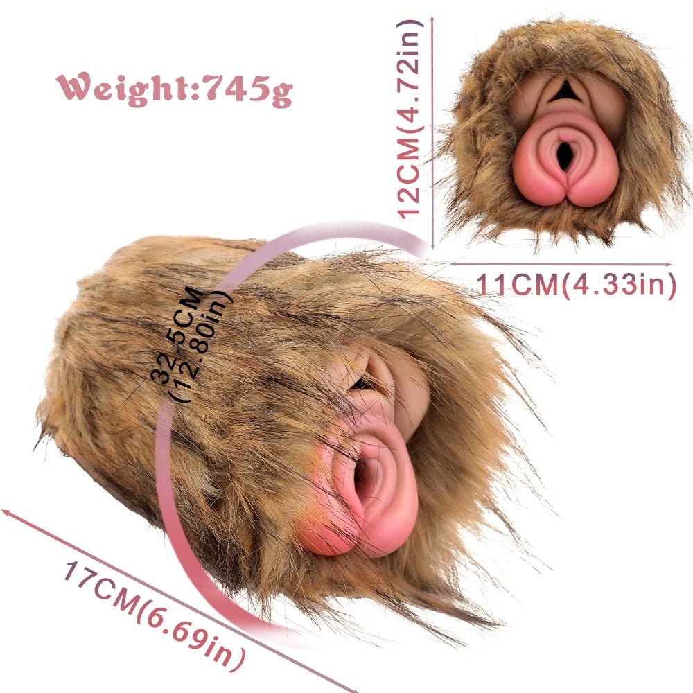 Golden Mane Dual Entry Masturbator - Furry Male Masturbator