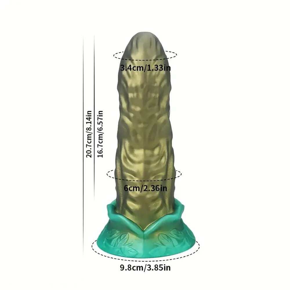 Golden Monster Face Dildo - Fantasy Monster Dildo