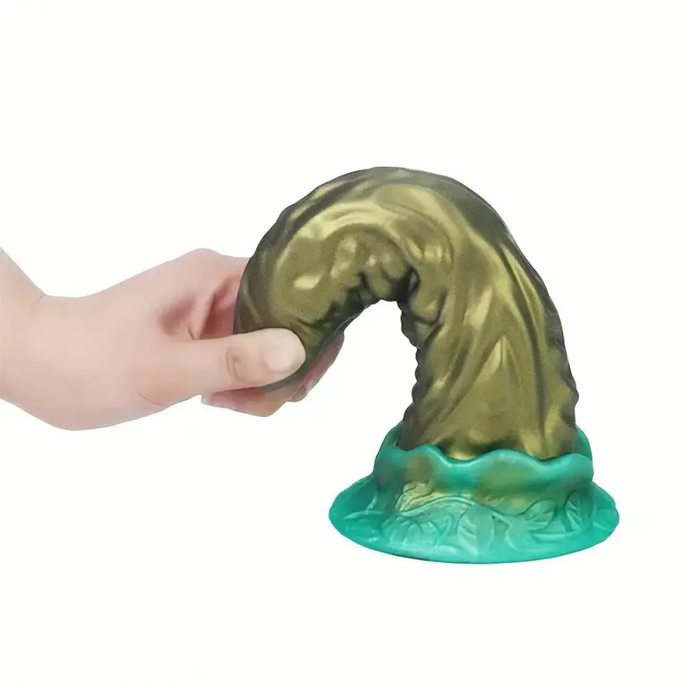 Golden Monster Face Dildo - Fantasy Monster Dildo