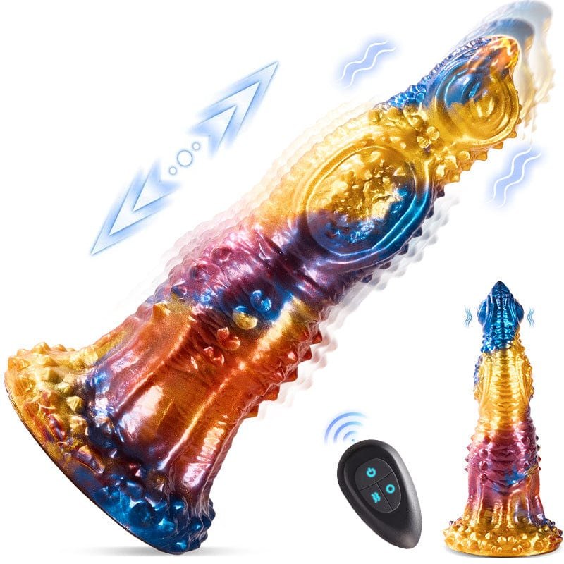 Golden Phoenix Fantasy Dildo - Vibrating Remote Control Dildo