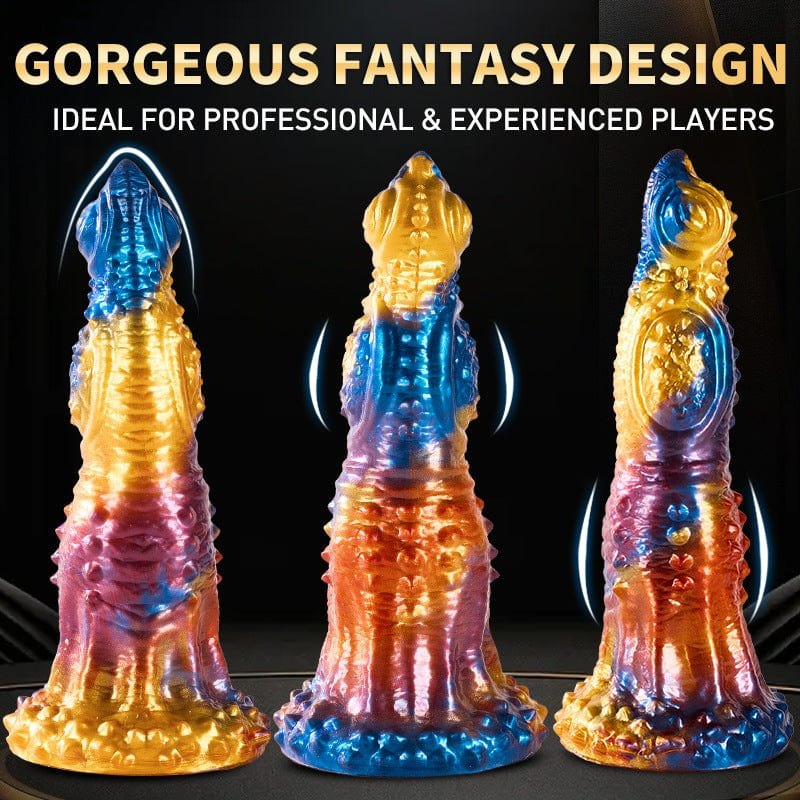Golden Phoenix Fantasy Dildo - Vibrating Remote Control Dildo