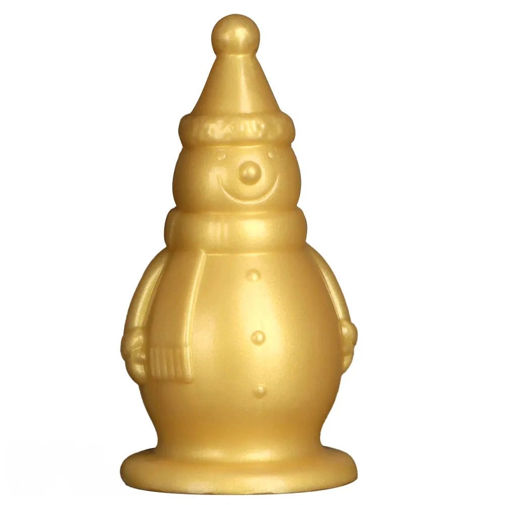 Golden Snowman Butt Plug - Fantasy Silicone Anal Plug