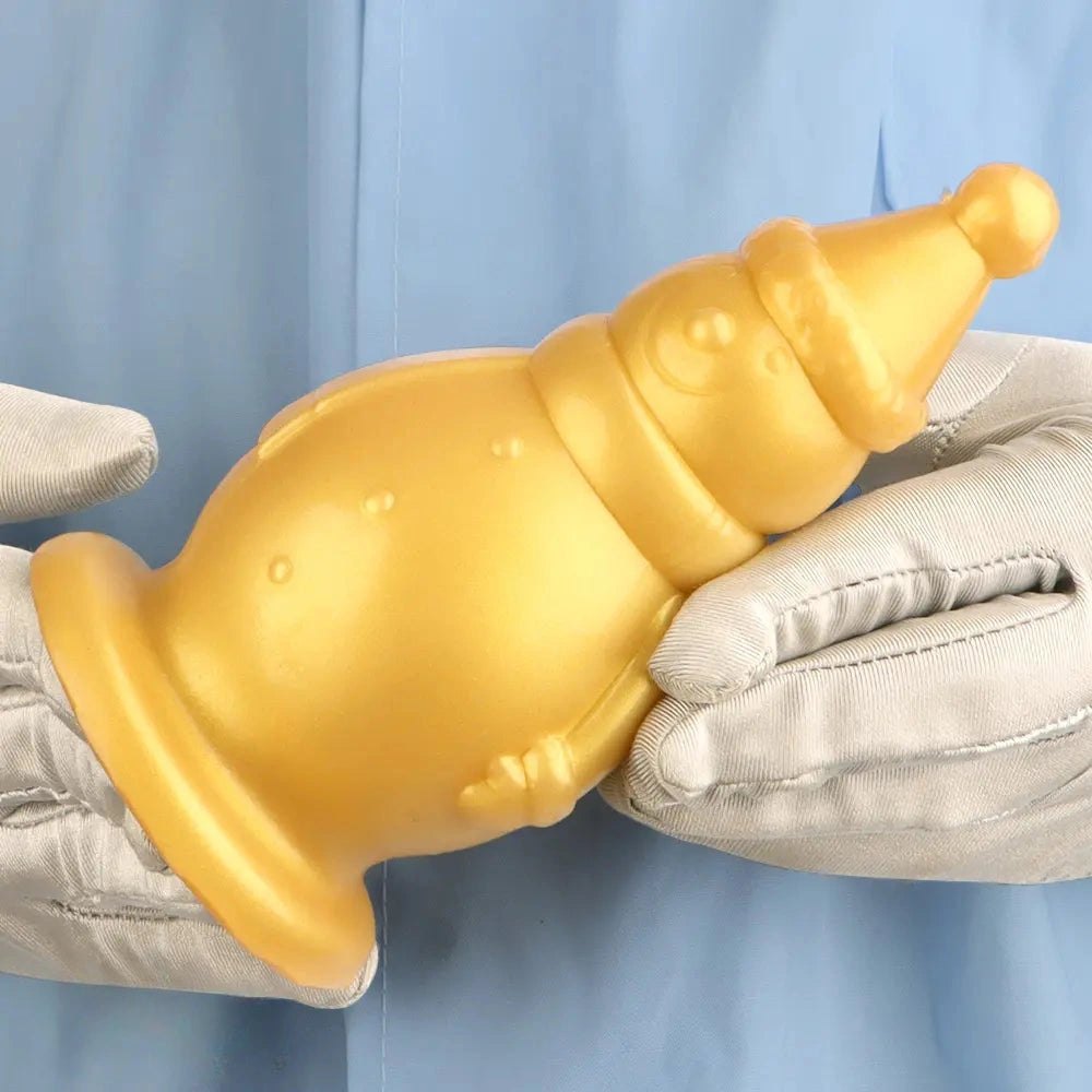 Golden Snowman Butt Plug - Fantasy Silicone Anal Plug
