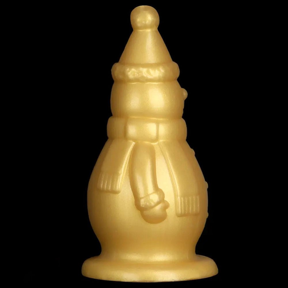 Golden Snowman Butt Plug - Fantasy Silicone Anal Plug
